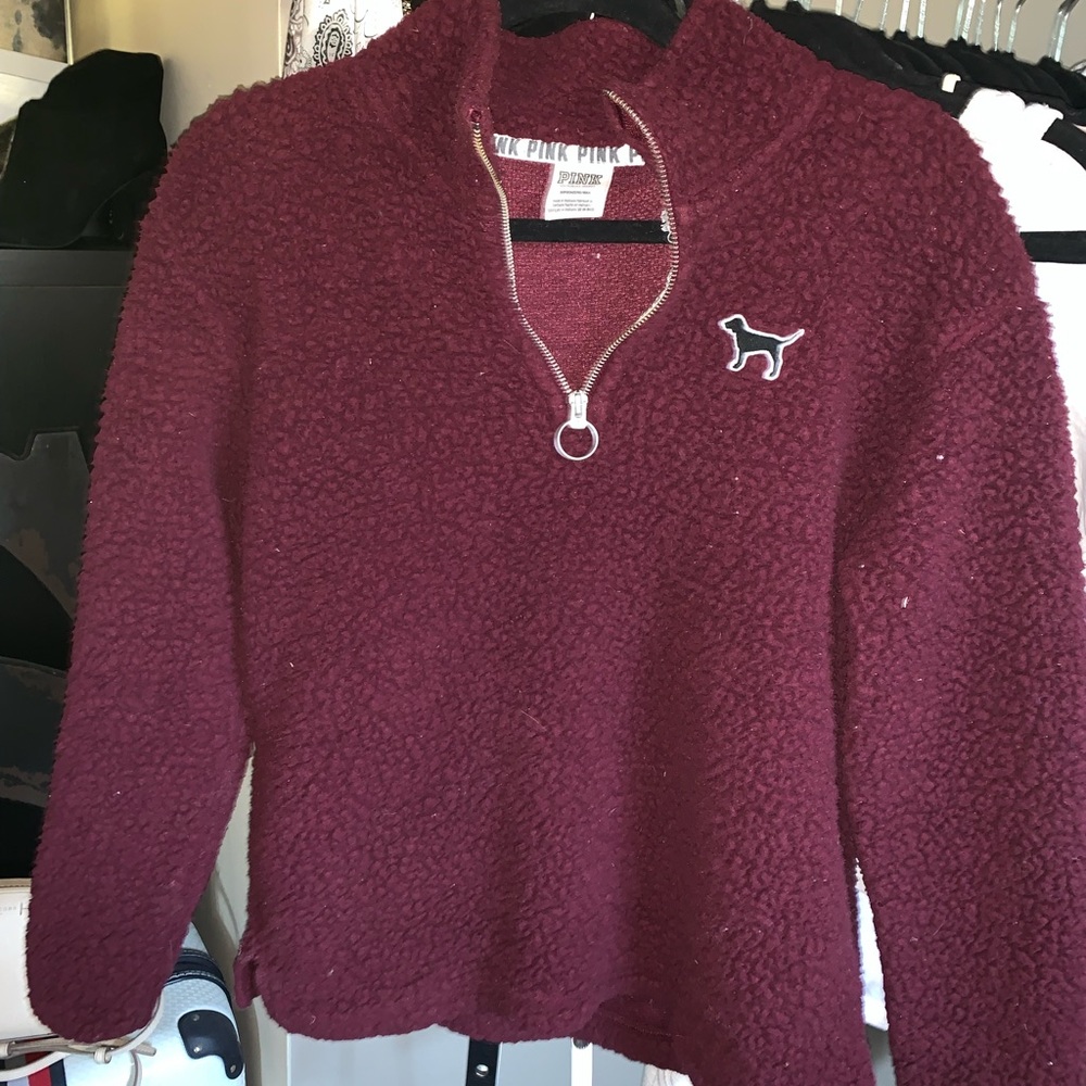 Maroon Victoria secret teddy coat